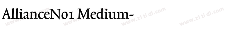 AllianceNo1 Medium字体转换